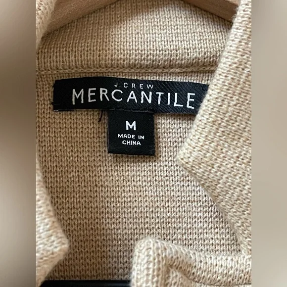 J. Crew Tan Knit Business Casual Classy Sweater Blazer Size Medium - Picture 9 of 10